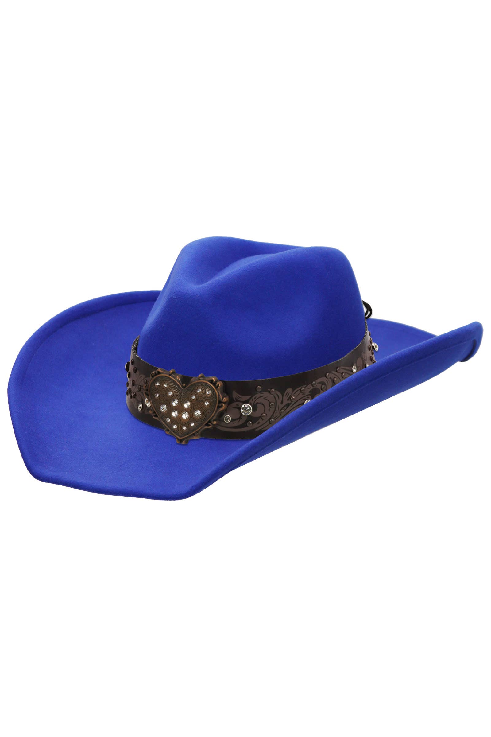 Cap Zone - Venta al por mayor Sombrero cowboy - Unisex - Sombrero vaquero de fieltro con cinturón de strass en forma de corazón21