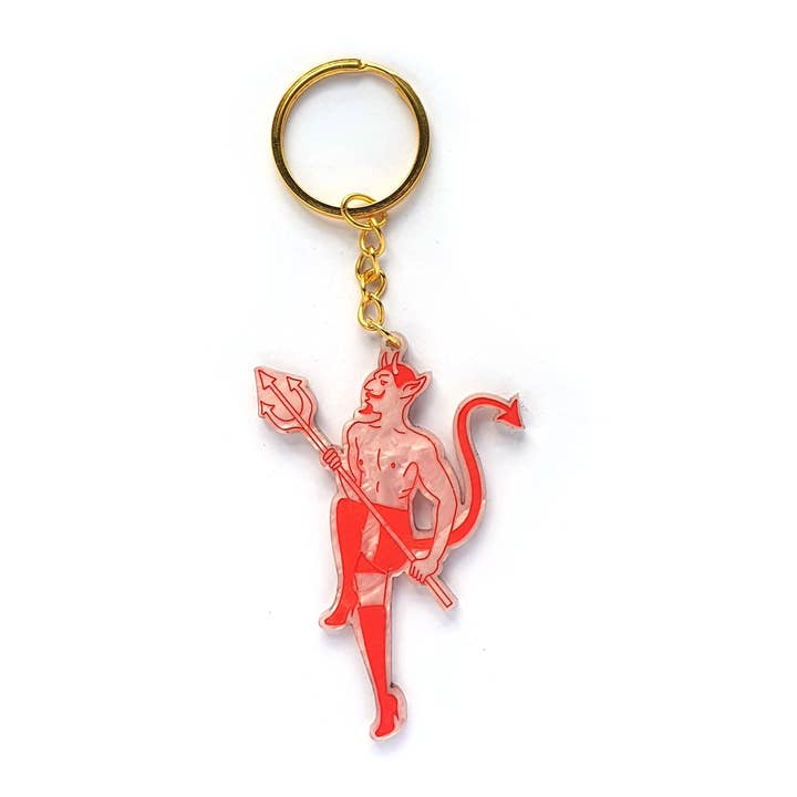 Saucy Devil Keyring for wholesale by Stof Studios