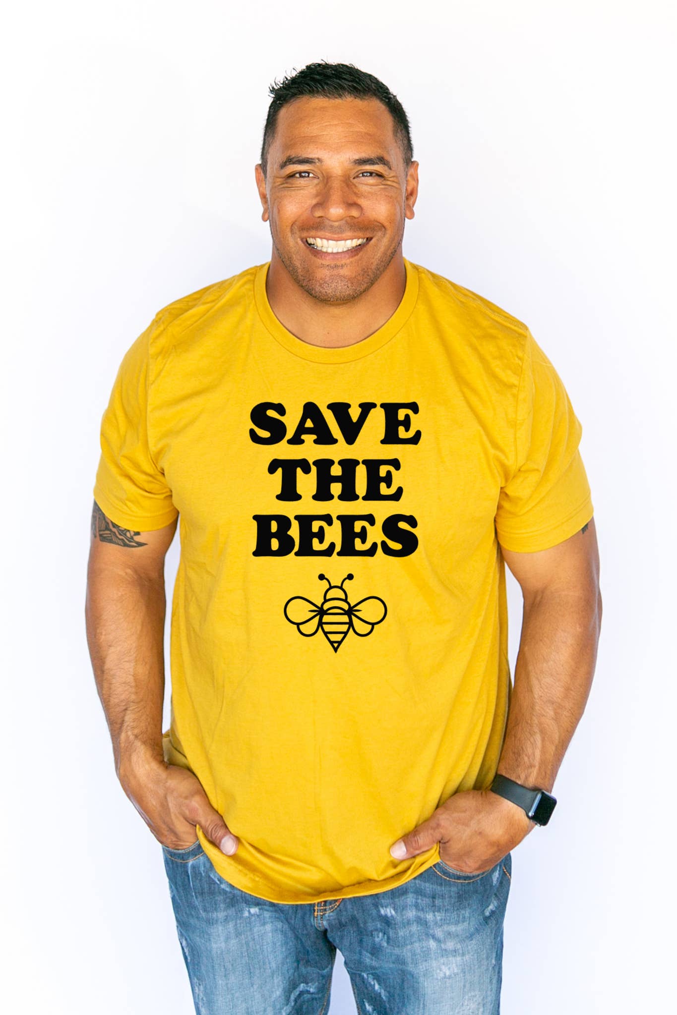 Nature Supply Co - Wholesale Screen Printed T-Shirt - Women's - Save the Bees Graphic Tee | Womens Clothing Bee T Shirts2