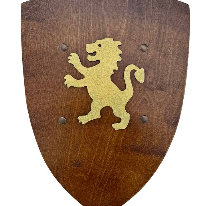 Rustiek schild met leeuw L - ST586 voor wholesale door KALID MEDIEVAL