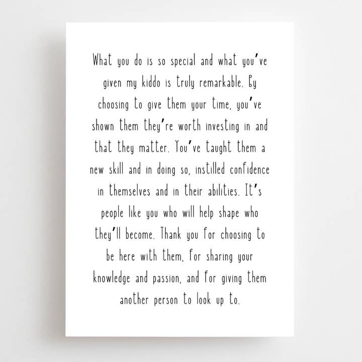 Dankeskarte - Kid's Activity für den Großhandel von The Lettery Studio