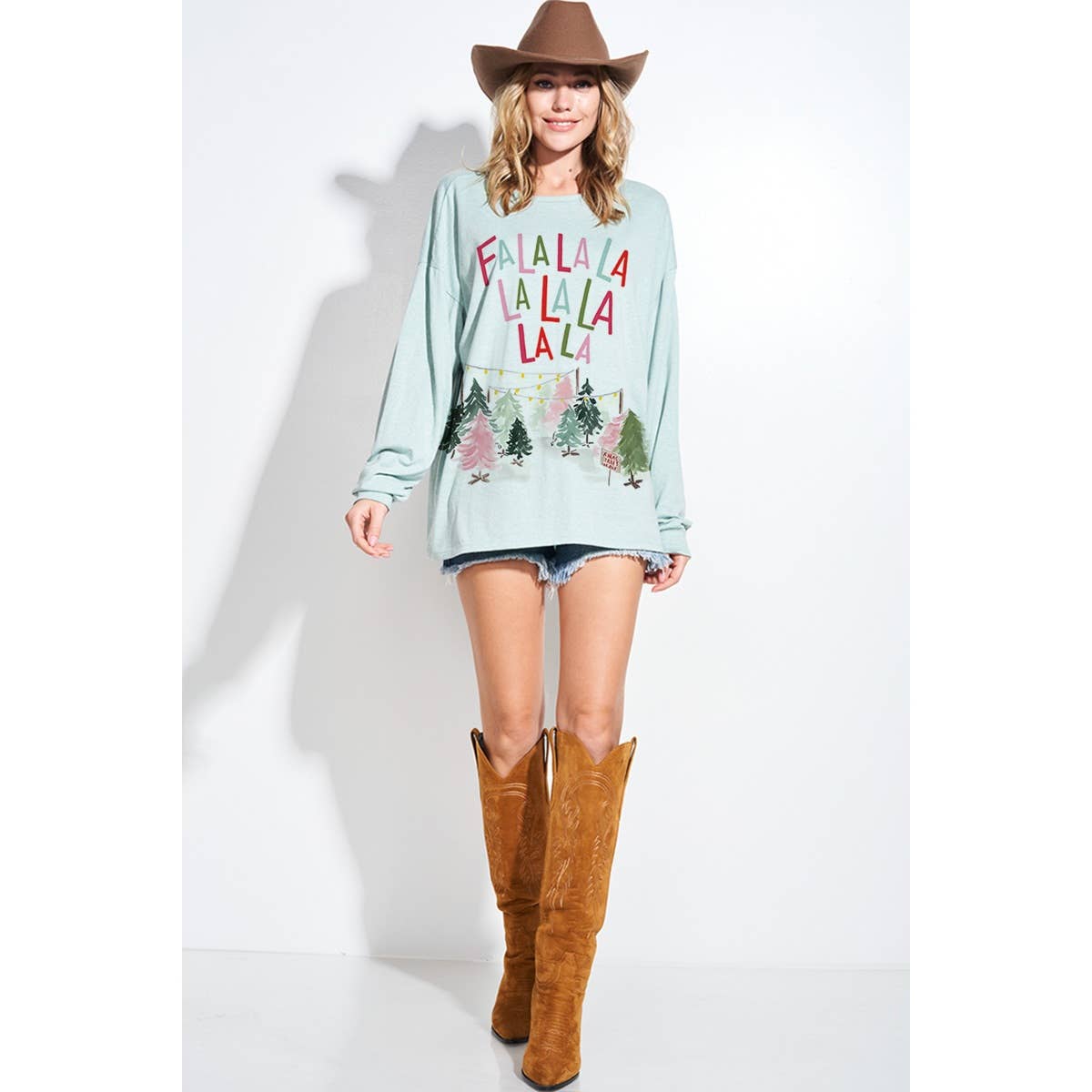 Phil Love – wholesale Tunika - Dam – Falalala jul tri-mix överdimensionerad topp11