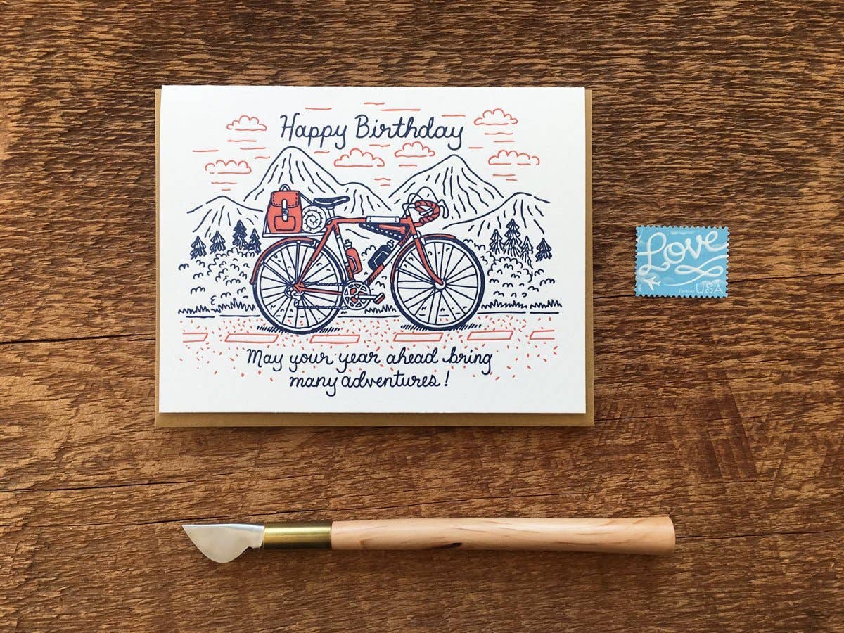 Noteworthy Paper & Press – wholesale Birthday card – Birthday Bicycle Card1