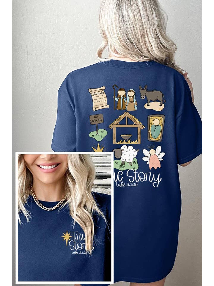 COLORBEAR - Wholesale T-Shirt (Graphic) - Unisex - TRUE STORY NATIVITY HEAVY COTTON TEE7