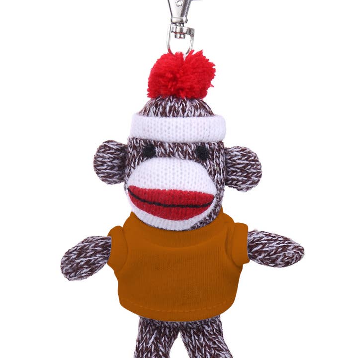 Plushland - Wholesale Keychain – Unisex - 4" Keychain - Sock Monkey with customized shirt13