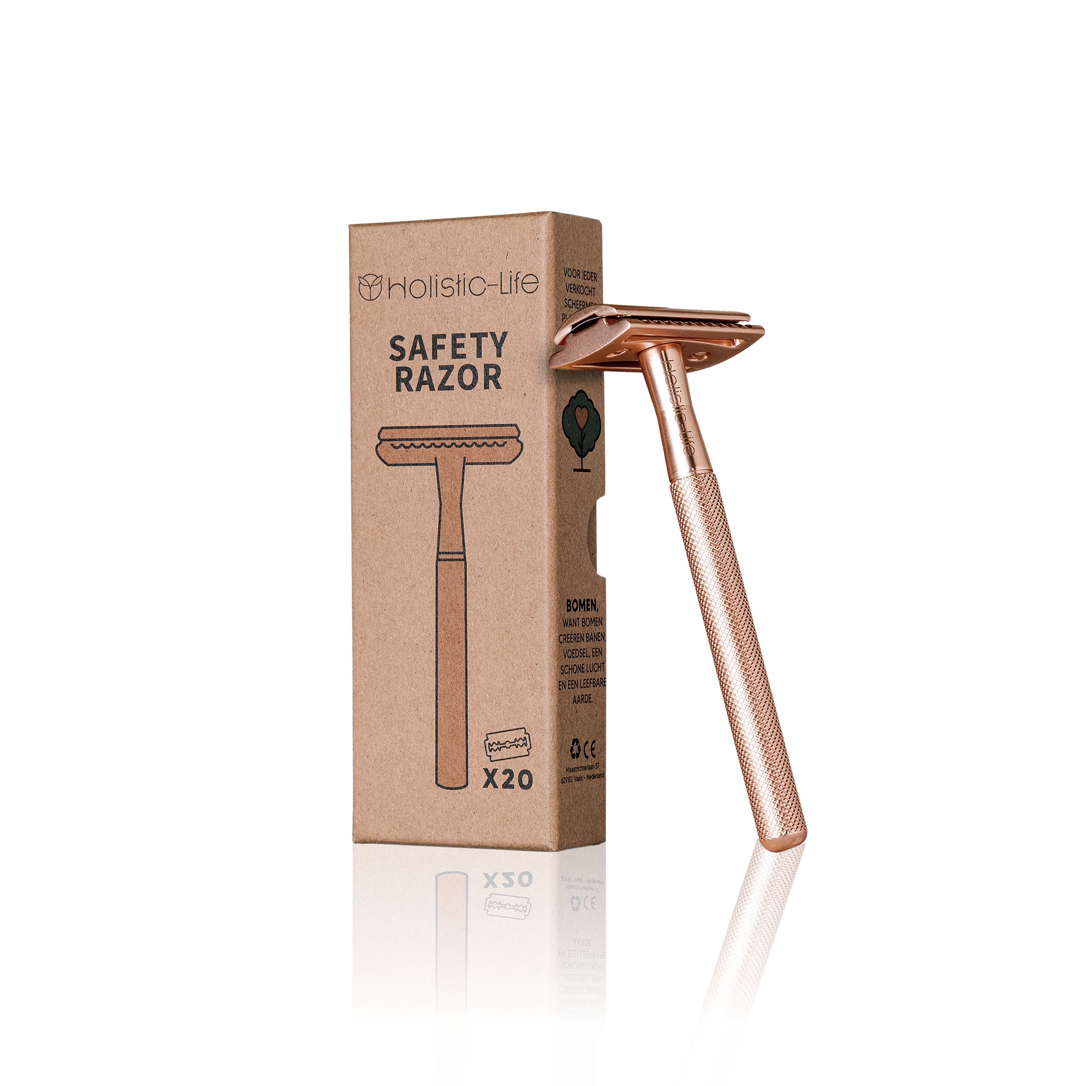 holistic-life – wholesale Rakhyvel – Safety Razor Rose - hållbar rakapparat utan plast0