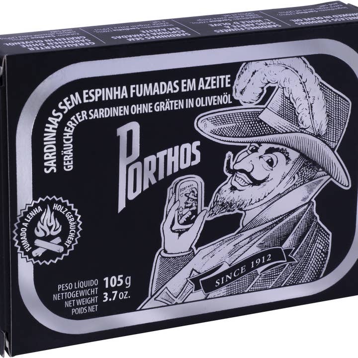 Portugalia Imports - Wholesale Tinned Fish - Porthos Boneless Sardines Smoked in Olive Oil2
