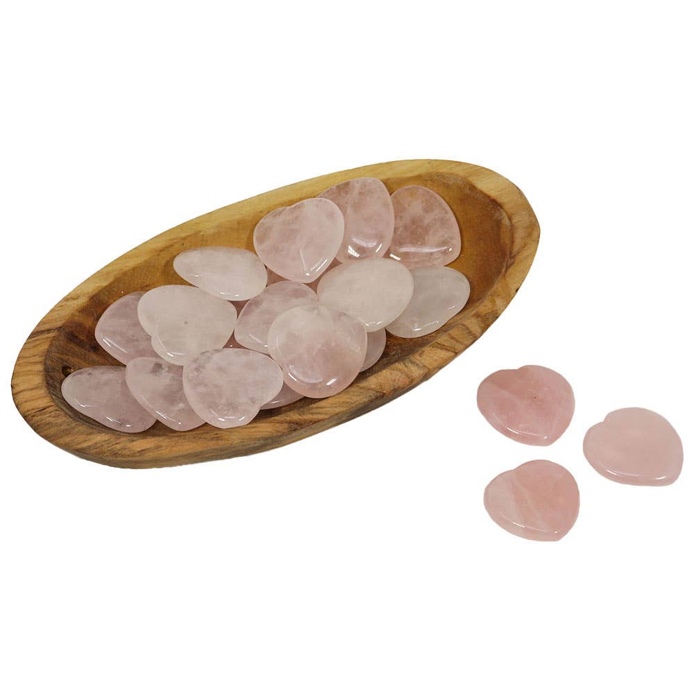 Natures Artifacts Inc - Wholesale Spiritual Stone/Crystal - Rose Quartz Mini Heart Stones - Rose Quartz Hearts2