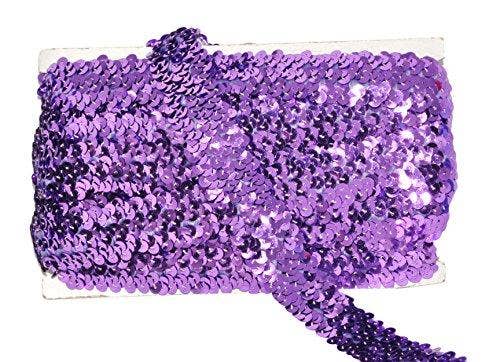 Mandala Crafts – Engroshandel Håndværk forsyninger – Mandala Håndværk Elastisk Paillet, Flad Glitter Stretch Bling Paillette Stof Bånd, Metallisk Applikation Trim Blonder til Kjole Pynt, Pandebånd44