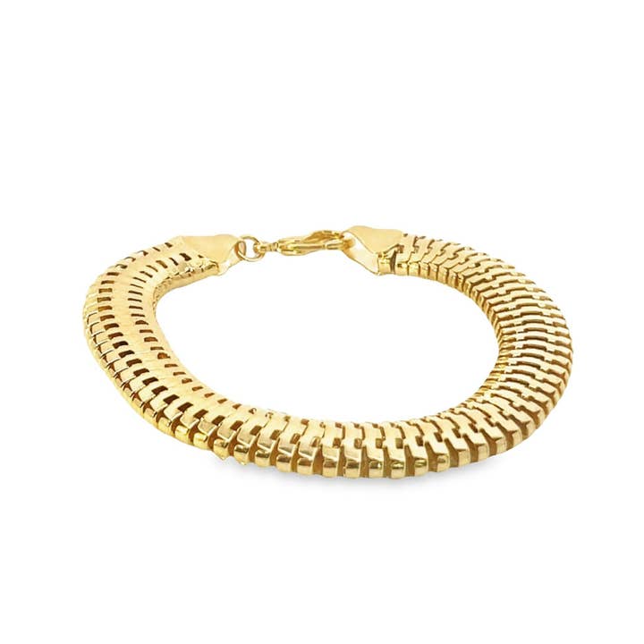 Gold Herringbone Snake Bracelet for wholesale by MIA Jewelry