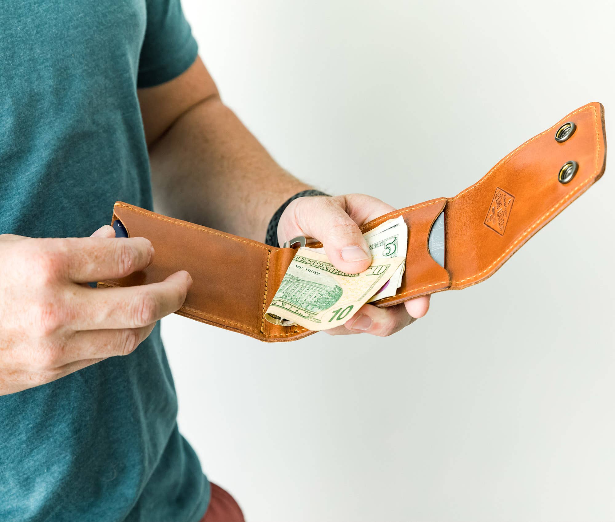 Lifetime Leather Co – Carteira – Homem por atacado – Carteira de couro com três dobras3