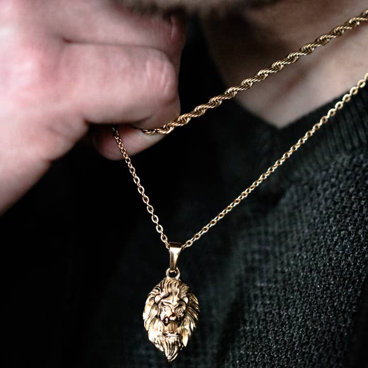 BRAVE® "LION" PENDANT GOUD voor wholesale door Brave Amsterdam