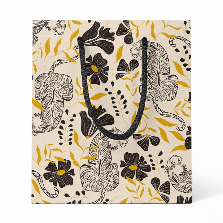 Amicreative - Vente Pochette cadeau - Sac Cadeau Moyen Tigre Tigre – Design Élégant d'Animal0