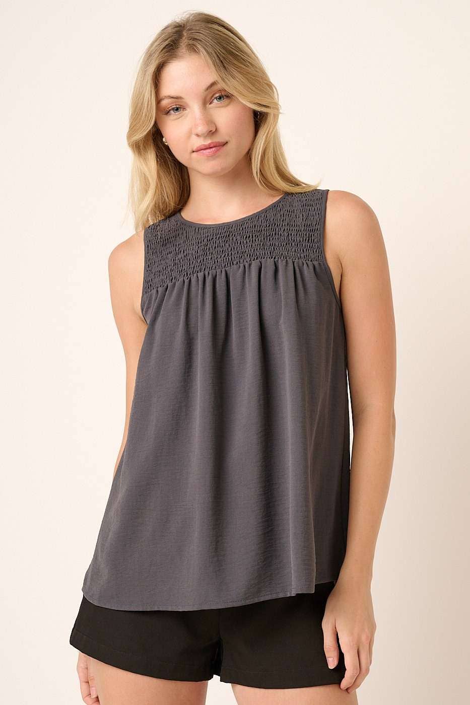 mittoshop – wholesale Blouse – Women’s – AIRFLOW SMOCKED YOKE SLEEVELESS BLOUSE24