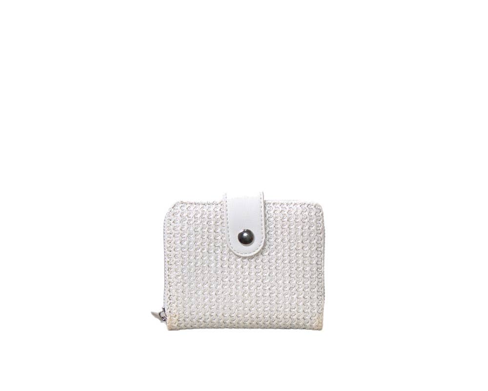 MIA LAROUGE - Wholesale Wallet - Women's - WOMEN'S WALLET, WITH FLAP. RAFFIA MATERIAL.3