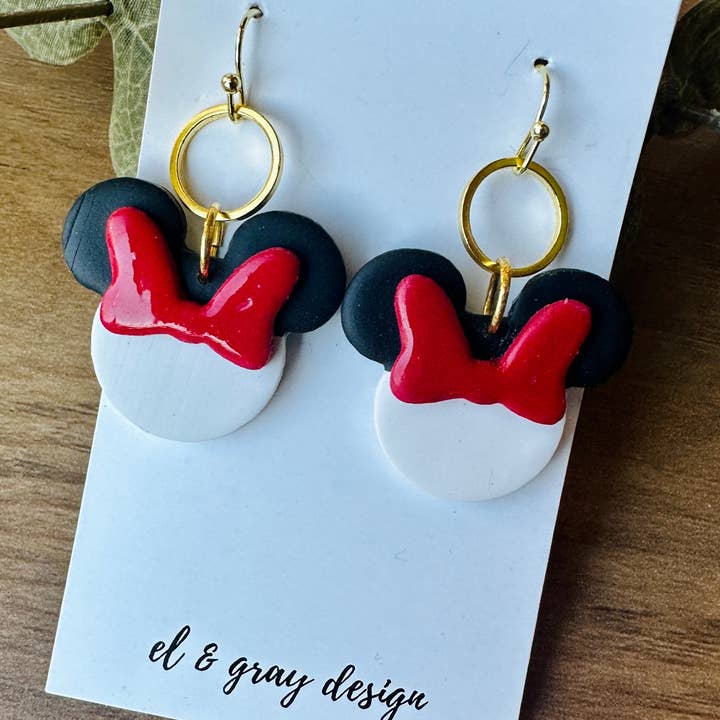 El & Gray Design - Wholesale Dangle Earrings - Theme Park Mouse Earrings (Multiple Styles Available! Click Through)8