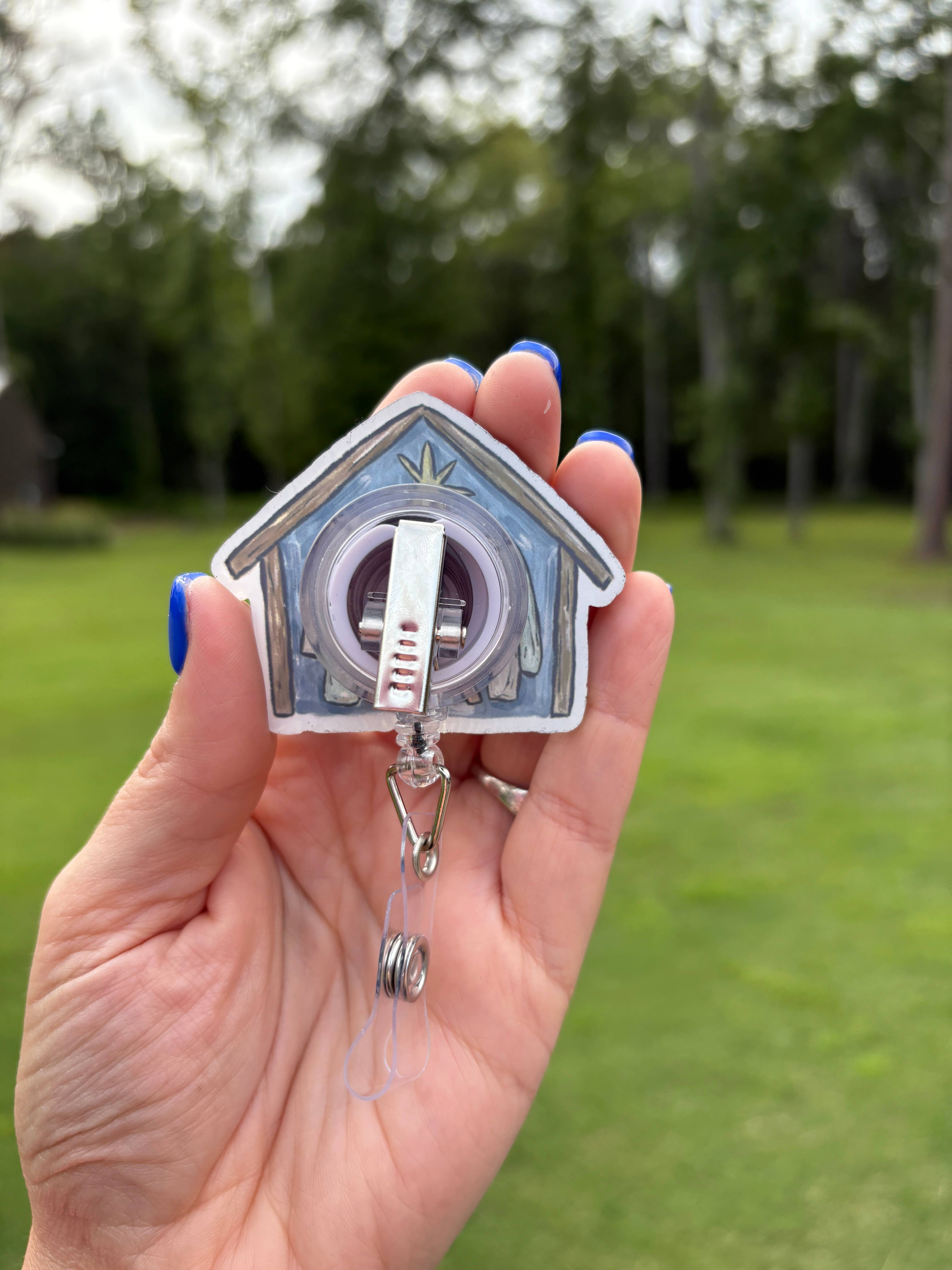 Hello Darling Designs - Vente Accessoire de badge – femme - Badge enrouleur acrylique scène de la Nativité1