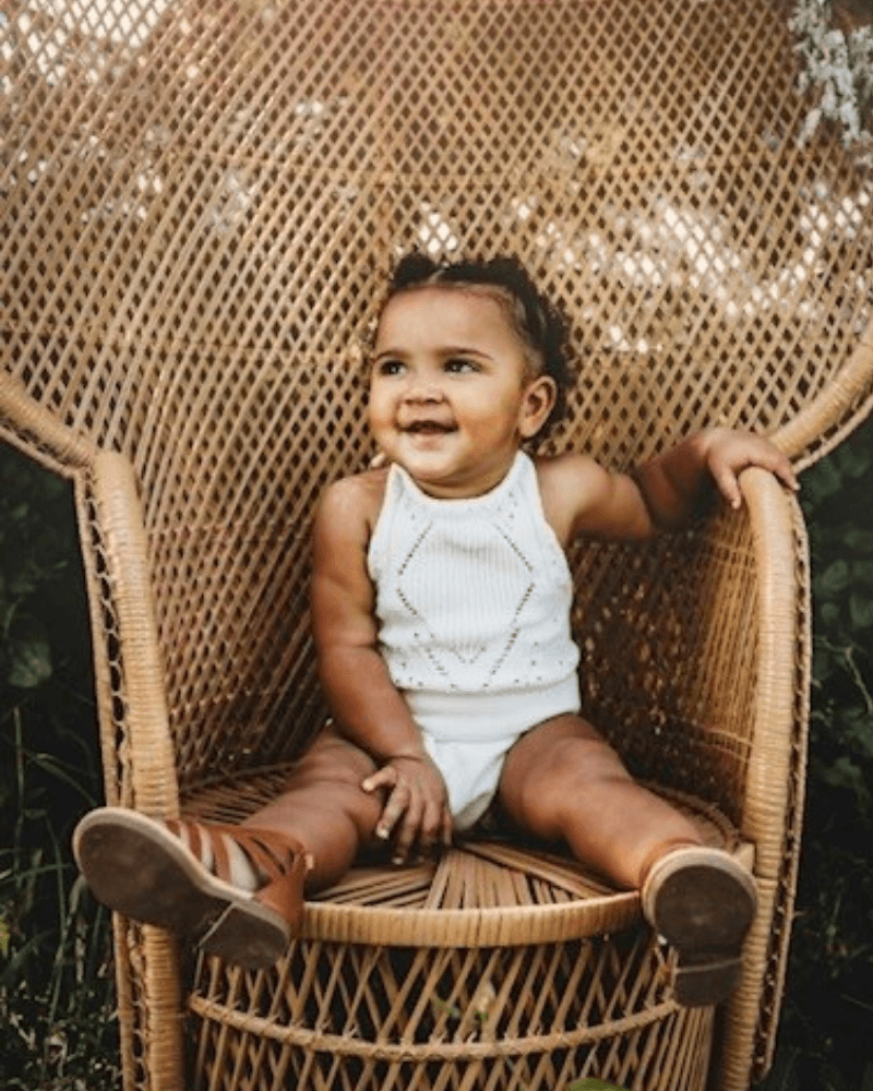 Bailey's Blossoms - Vente Body (sans pieds) – bébé - Barboteuse dos-nu en crochet Drake - Gardenia10