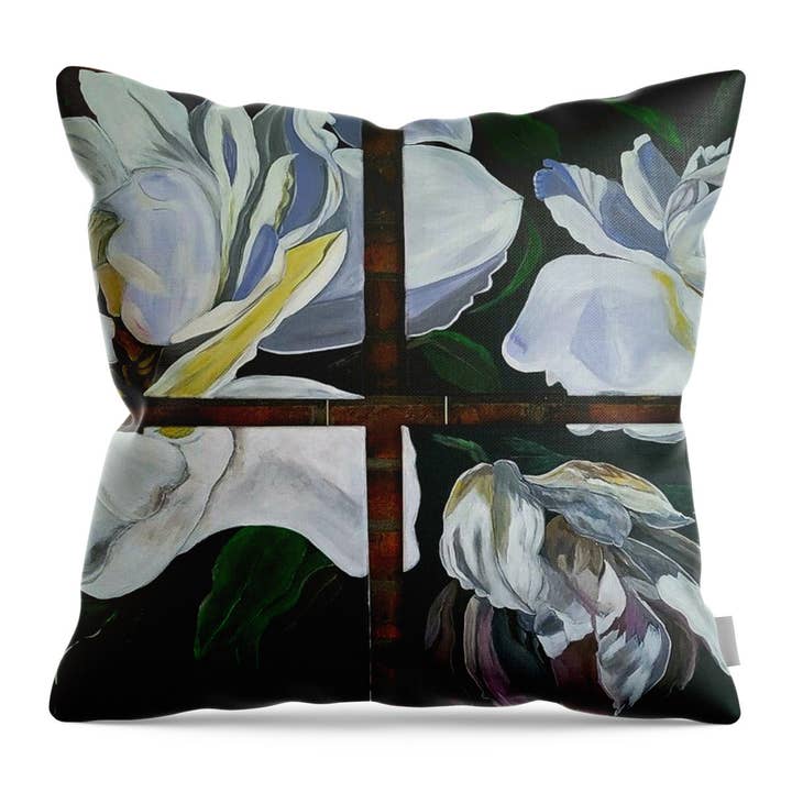Peonie 4 - Throw Pillow for wholesale by Leah Smith Art