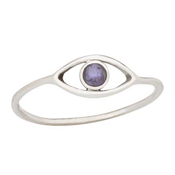 Blue Eye Sterling Silver and Iolite Ring Blue Eye Sterling Silver and Iolite Ring