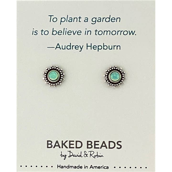 Baked Beads - Wholesale Stud/Post Earrings - Quotestone Post11