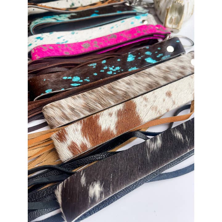 Boho Ranch Shop - Vente Porte-clés – femme - Porte-clés à franges en cuir de vachette1
