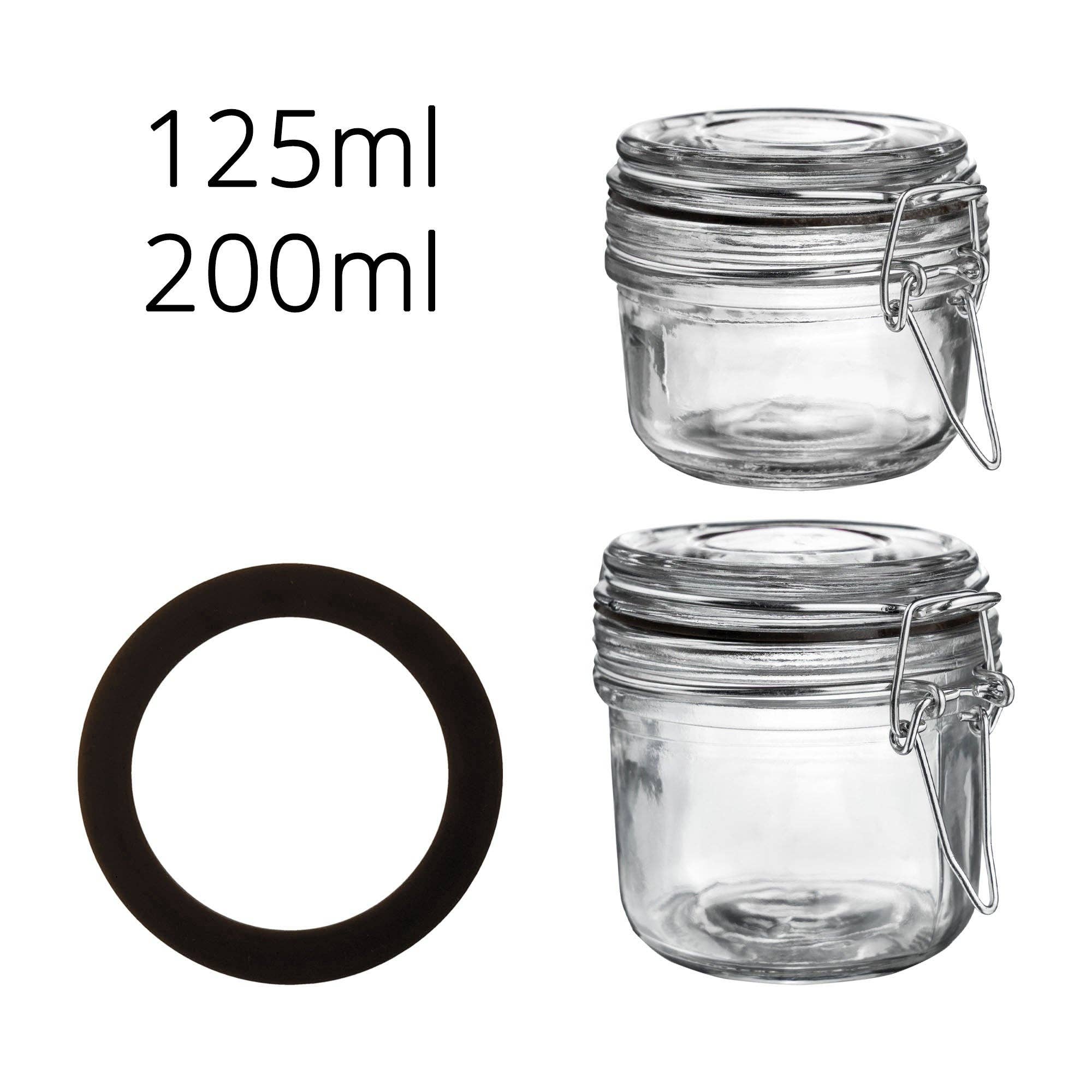 Rinkit Ltd – wholesale Jar – Argon Tableware Glass Storage Jar Seal - Black - Medium5