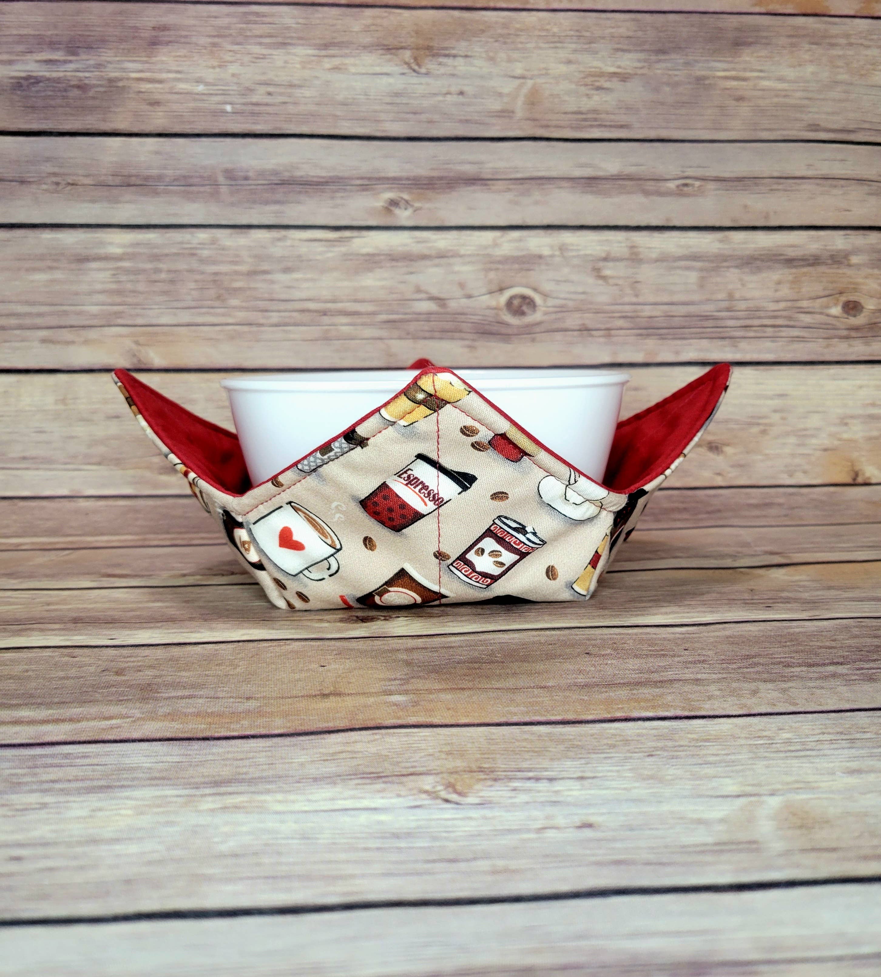 Burpie Bibs Boutique - Wholesale Oven Mitt/Pot Holder - Coffee Cups Bowl Cozy Hot Pad, Latte Cups Padded Bowl Holder10