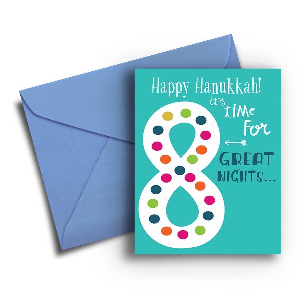 Fresh Frances - Wholesale Hanukkah Card - 8 Great Nights Hanukkah Card0