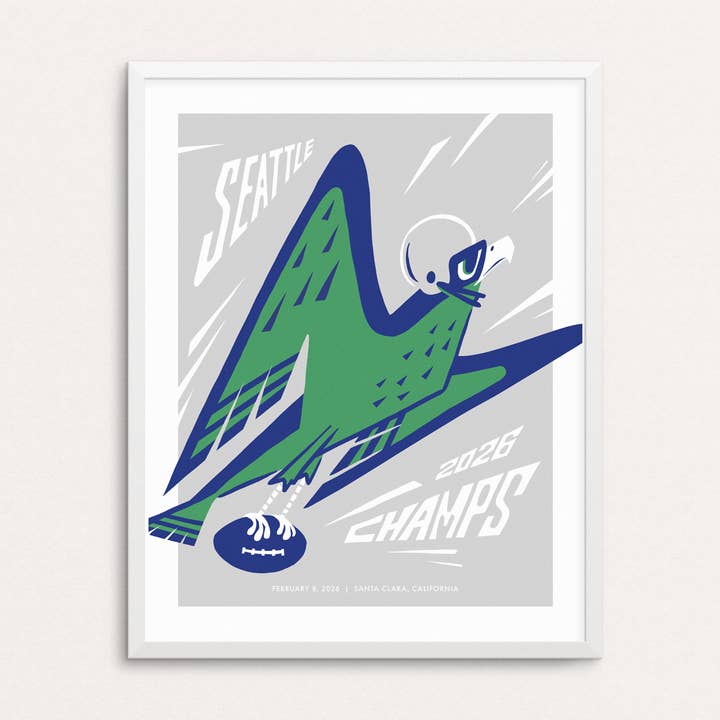 Soaring Seattle Art Print for wholesale by Factory 43