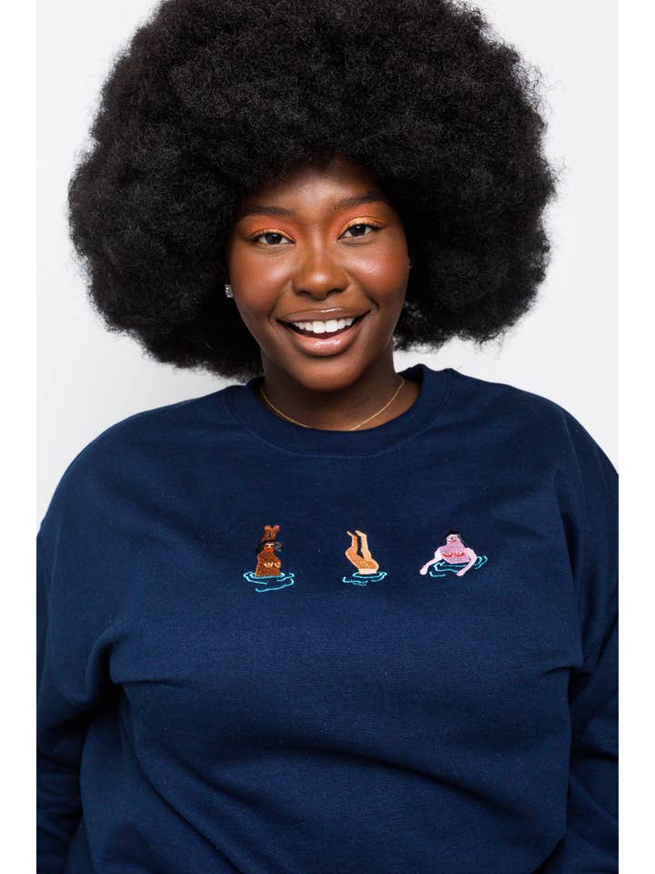 Limpet Store - Vente Sweat-shirt – femme - Sweat-shirt brodé de natation pour femme