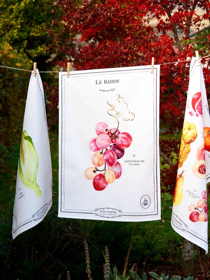 Grape Tea Towel for wholesale by ANNE VERBORG