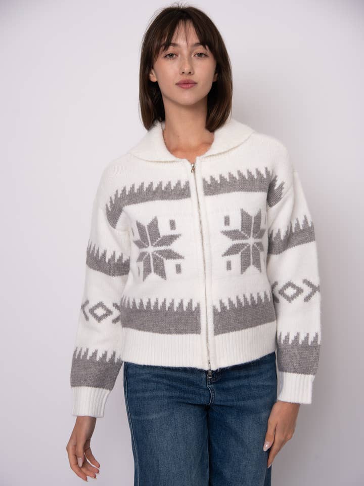 CARDIGAN À COL CHÂLE À MANCHES LONGUES AUDOVERA - 77S319S pour la vente par RD Style