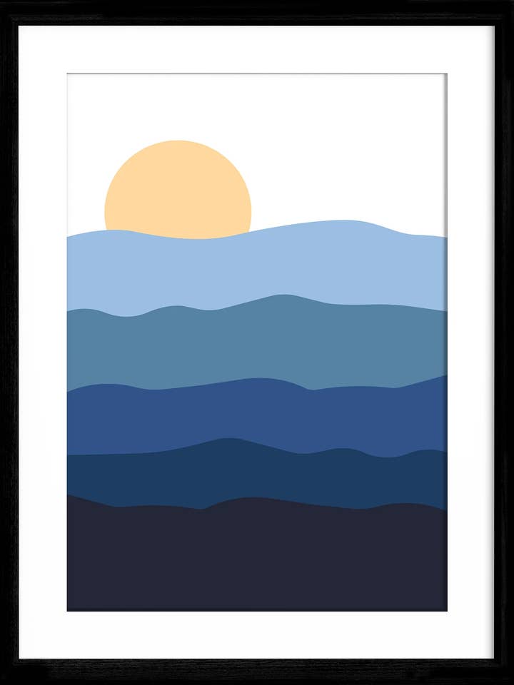 Abstract mountain art print for wholesale by Oh So Connie