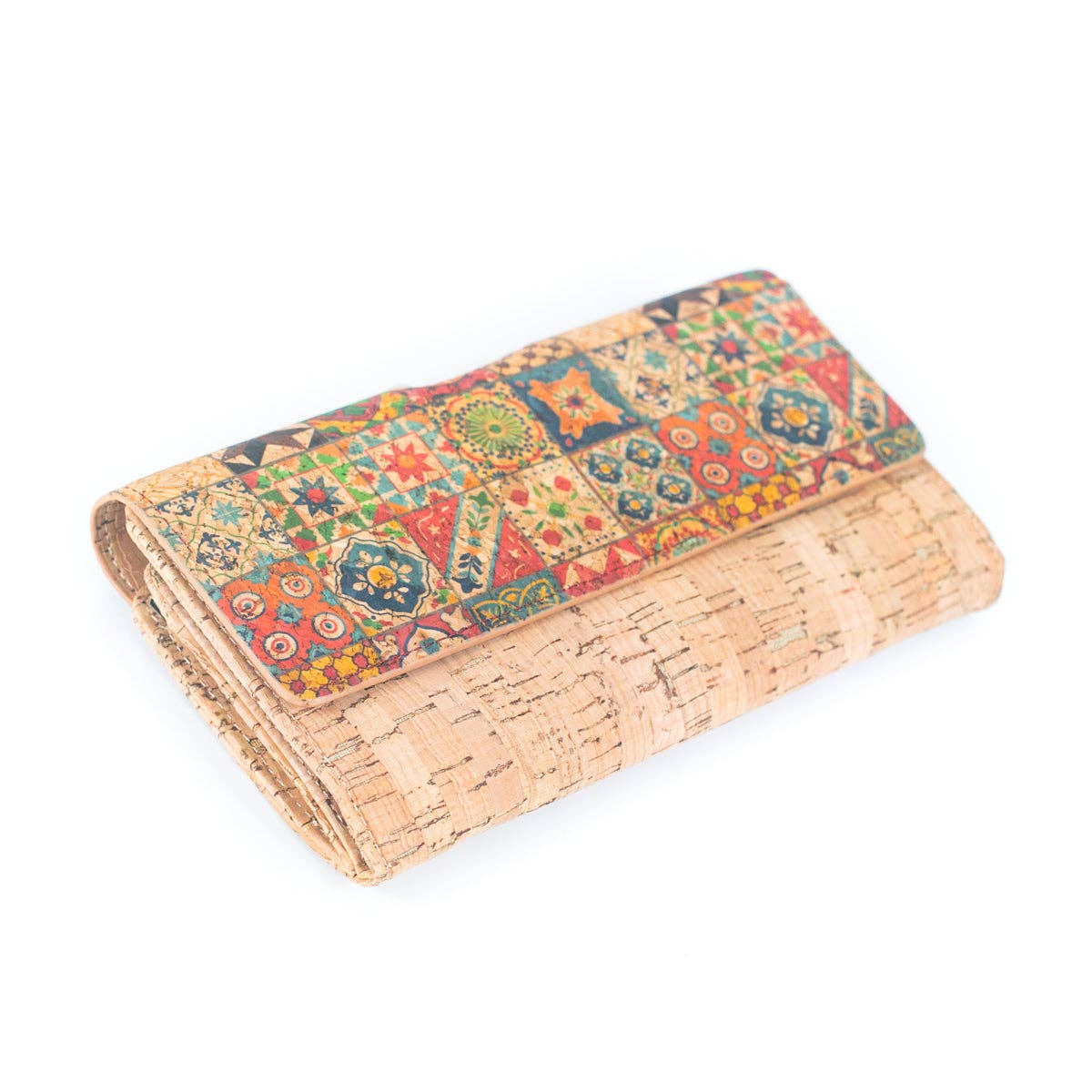 Meninas Bonitas Cork - Vente Portefeuille – femme - Portefeuille femme en liège naturel avec fermoir en laiton ancien11