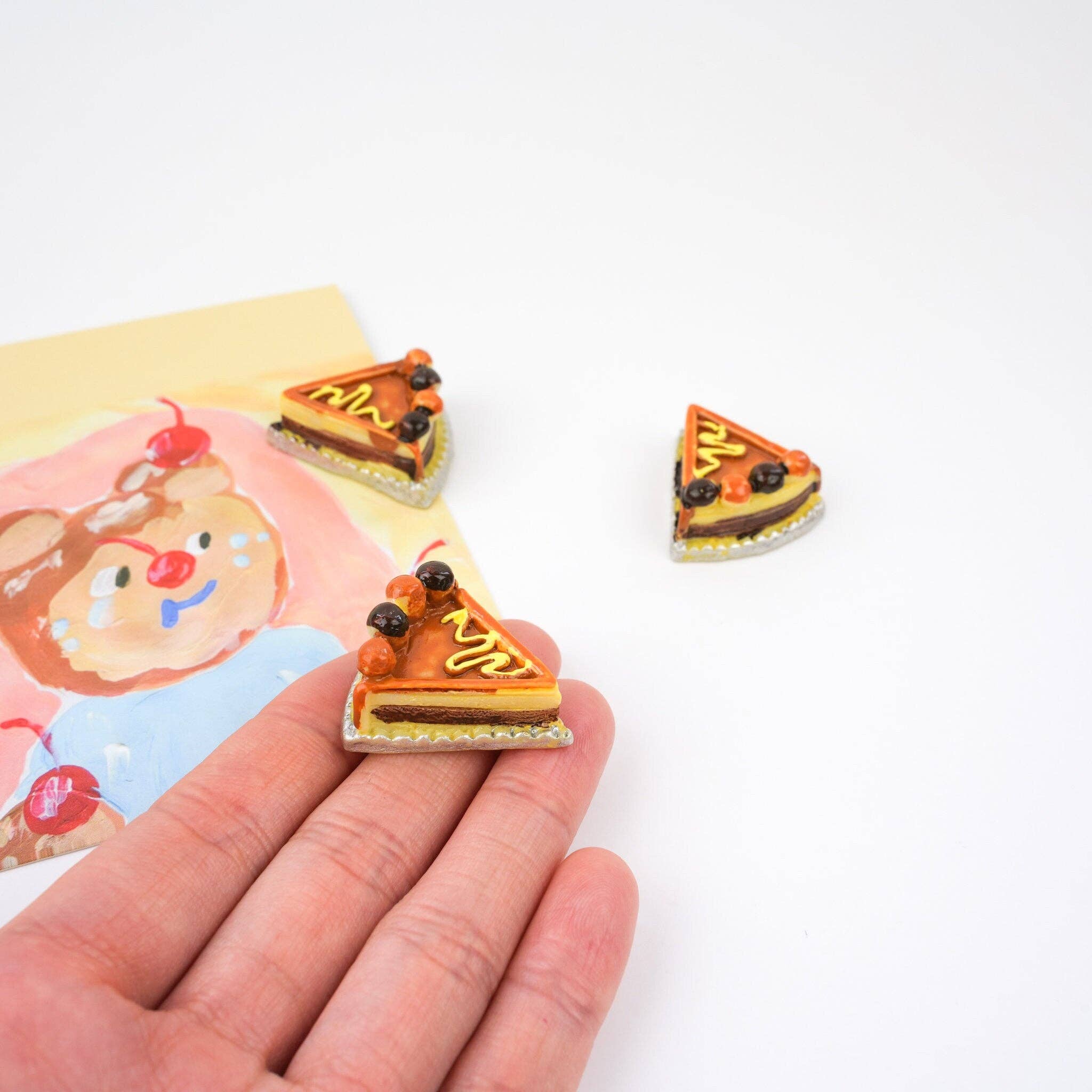 Mini Story Co – wholesale Lapel pin/button – Pumpkin Pie Pin | Pumpkin Pie Slice Brooch | Cute Thanksgiving Dessert Pins | Miniature Food Accessory | Baker's Gift for Foodie6