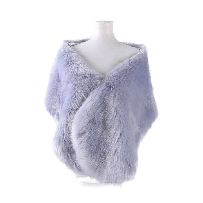 Diacly - Wholesale Fur/Faux Fur Coat - Women's - Over Size Faux Felt Fur Scarf Shawl Wrap6