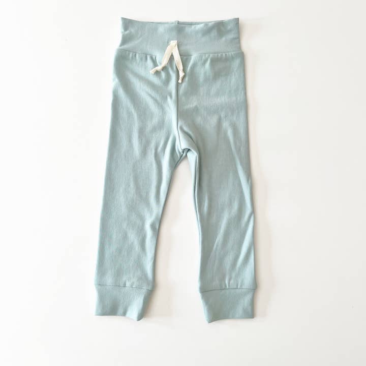 Organic French Terry Joggers | Seafoam | Made in the US for wholesale by Bohemian Babies