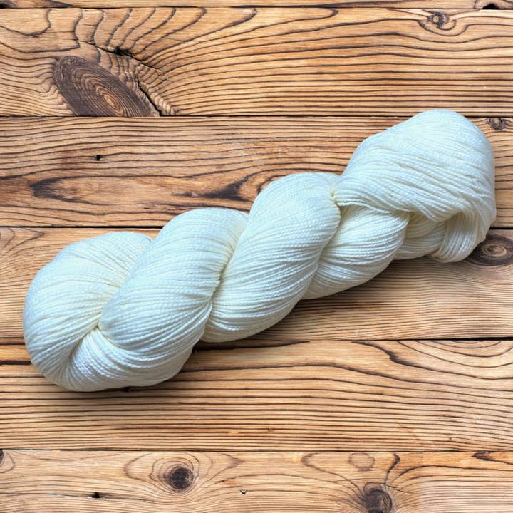Undyed Yarn: Superwash Sock Hi Twist Knitting Yarn for wholesale by Rooster Undyed Yarns