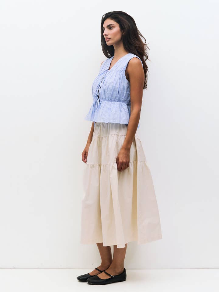 MOD REF - Vendita all'ingrosso Gonna - Donna - La Gonna Esme | Gonna Midi Arricciata2