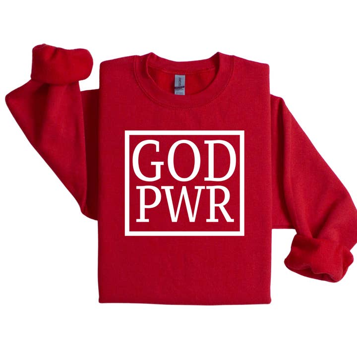 "GOD PWR" - Sweatshirt for wholesale by Rose and Daisy Gifts
