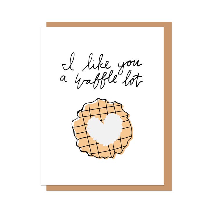 I Like you a Waffle Lot Greeting Card for wholesale by Alina Walker Design