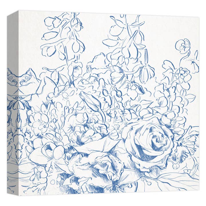 Rose Sketch 22'' x 22'' Canvas Wall Art for wholesale by PTM Images