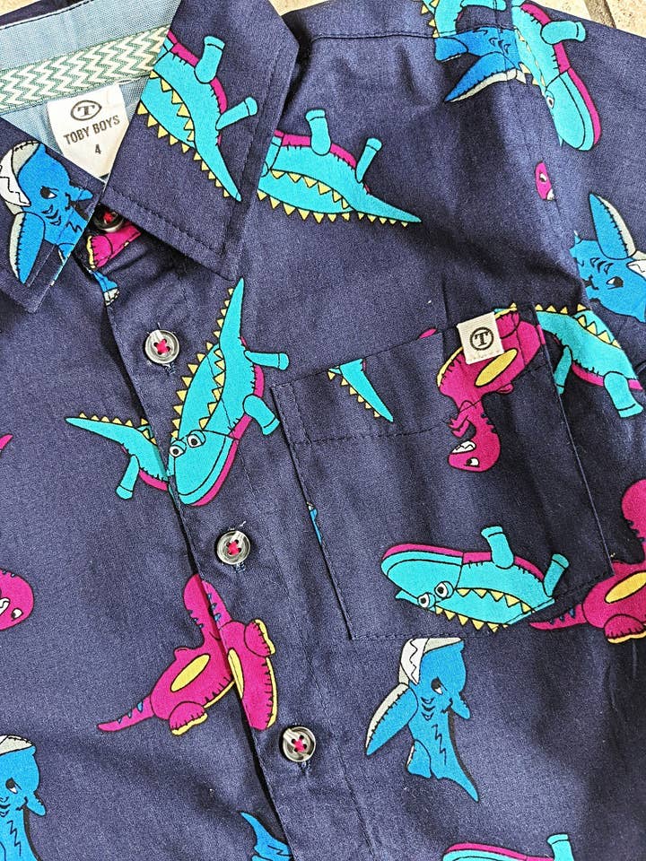 JJ BEBE LAND - Wholesale Button Down Shirt - Kids - Boys Shirt_ print
