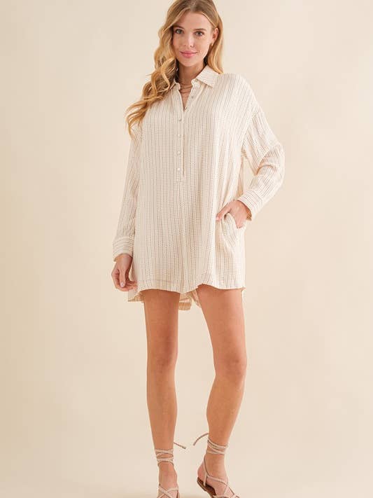 Printed Button Down Romper for wholesale by ILLA ILLA