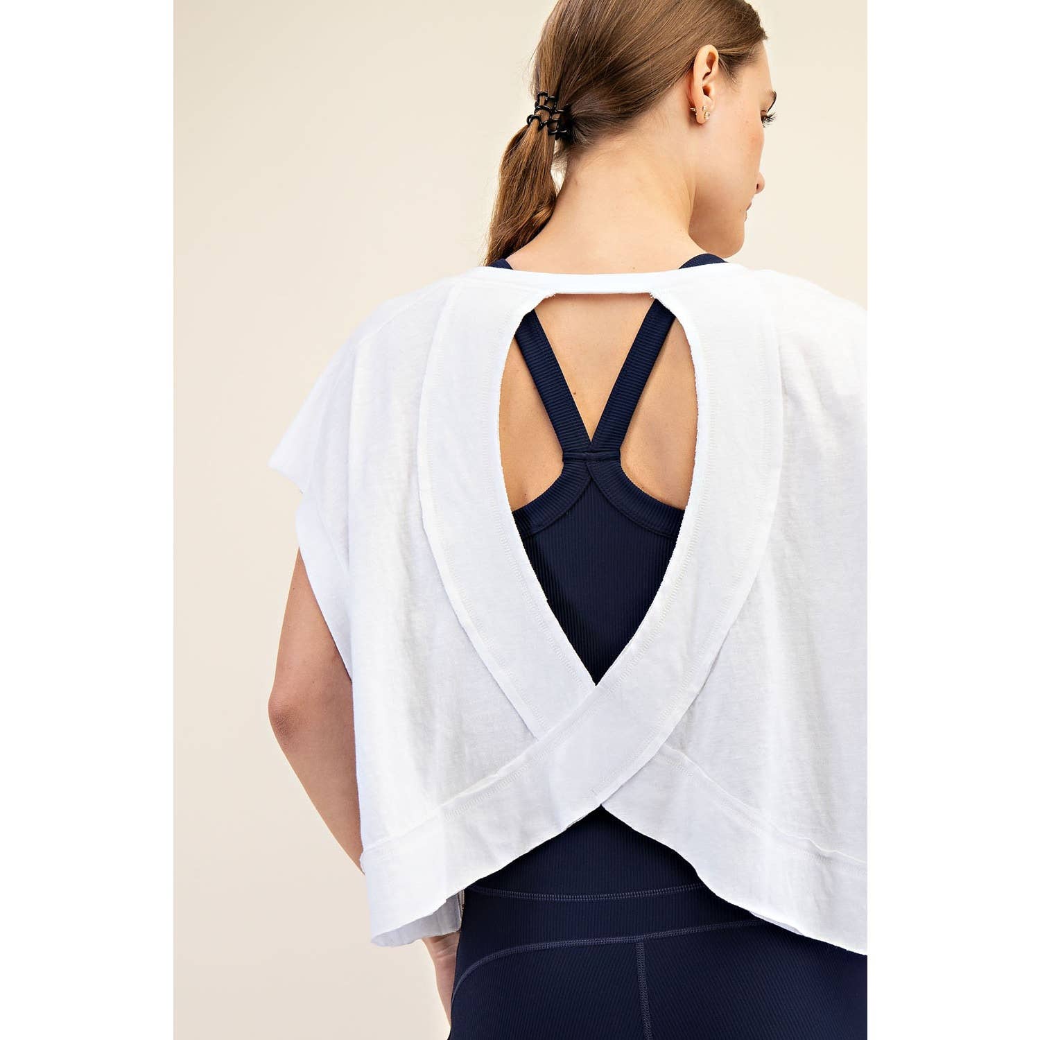 Rae Mode - Wholesale Shirt - Women's - COTTON SLUB OPEN BACK TOP21