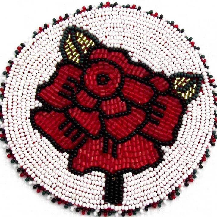 Beaded Rosette 4 Inch for wholesale by BEADS CORNER