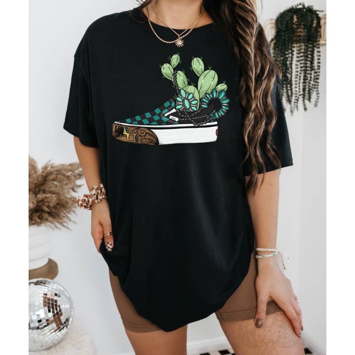 Black - BBR westeen vans graphic tee for wholesale by The Branded Blue Roan