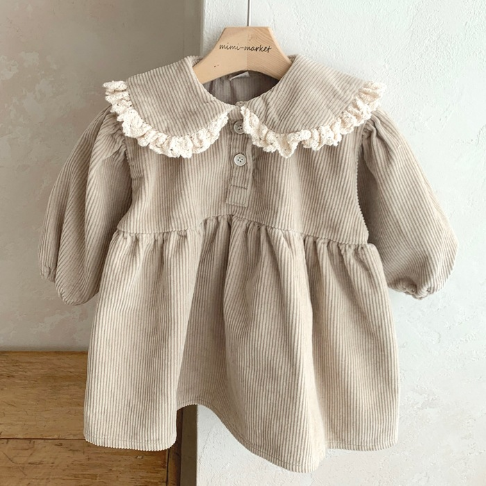 Annie & Charles - Wholesale Dress - Kids - Annie & Charles® corduroy cotton dress with collar CLARY1