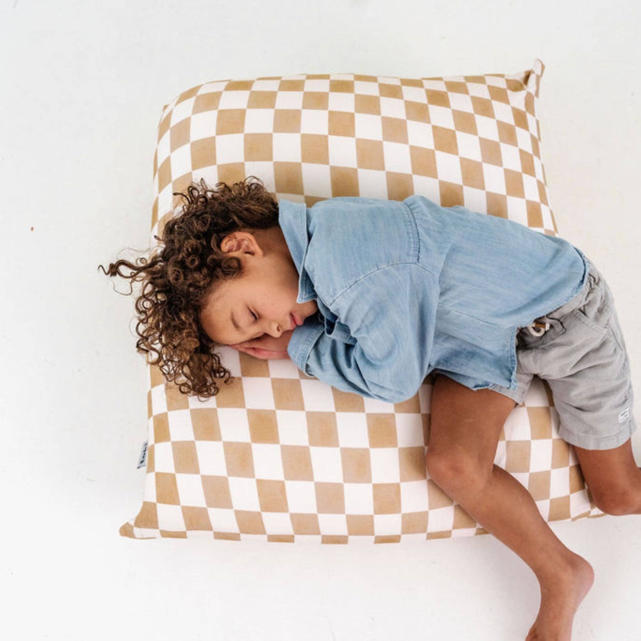 Toki Kids – wholesale Chair cushion – Checker Toffee Bean Bag4